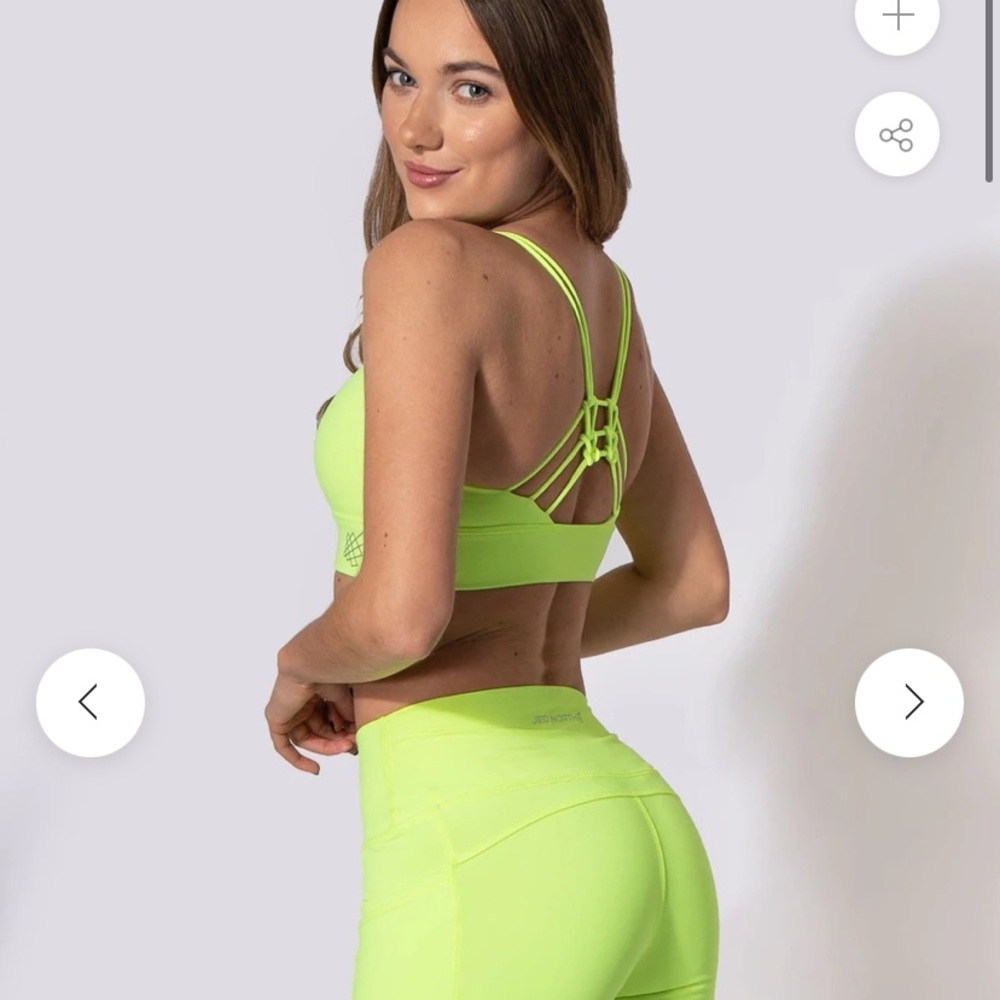 JN High Support Yellow Strappy Sports Bra